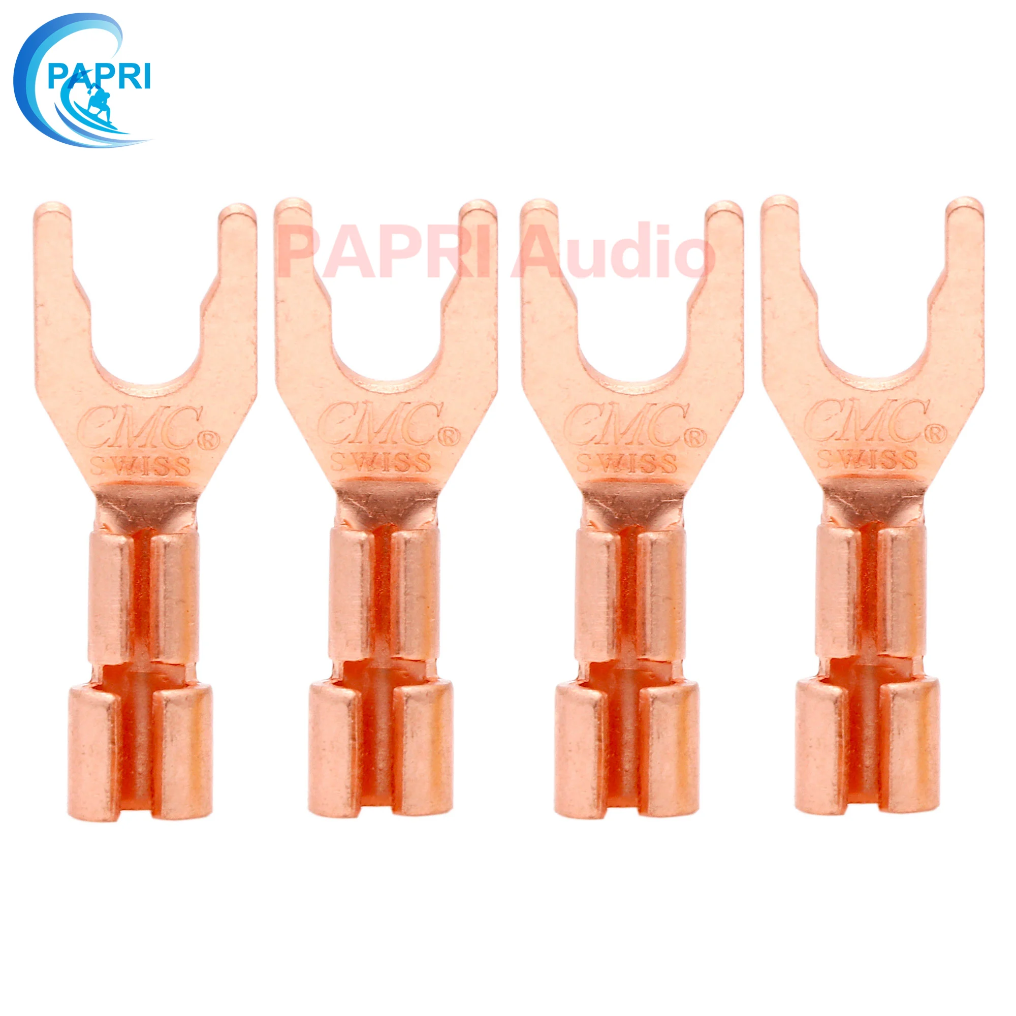 PAPRI DIY CMC 6005 вилка Hi End красный медный позолоченный разъем для динамика