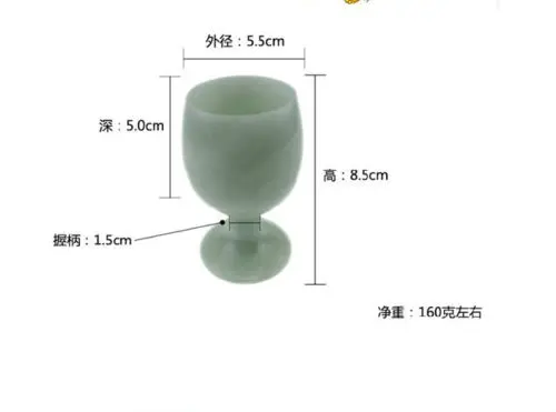 

Pure natural delicate China Jadeite hand Carved a pair of wine cup
