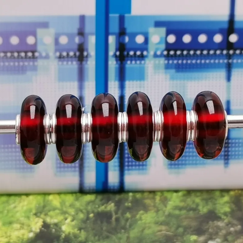 1 шт/серебро 925 пробы Diy Ювелирные изделия из натуральных кровяных бусин Шарм