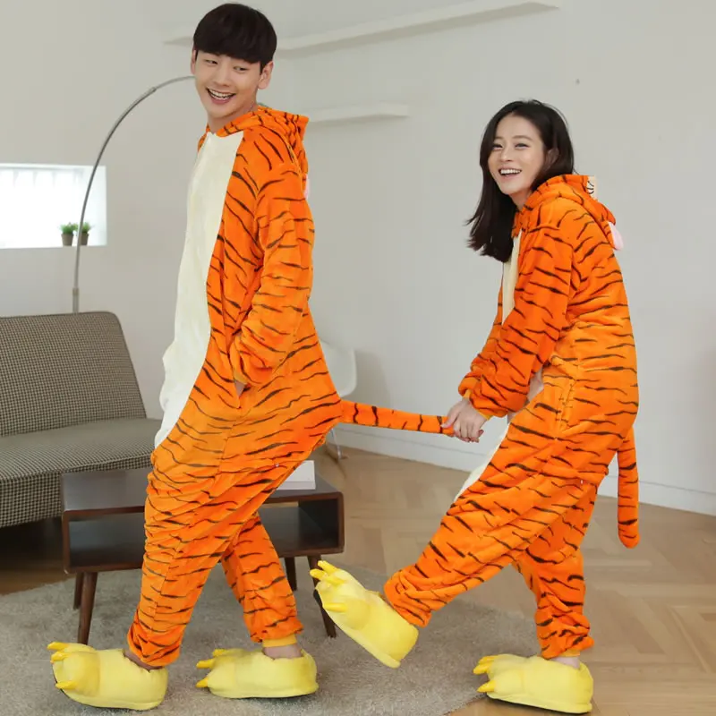 2017 тигр пижамы мультфильм аниме унисекс Onesie Косплэй для Для женщин мужчин