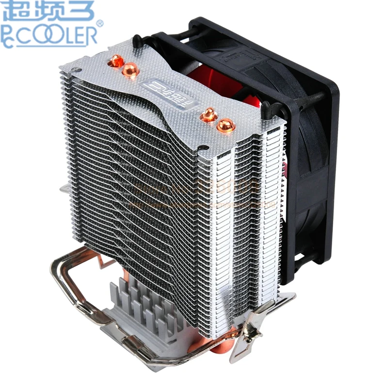 

PcCooler 2 heatpipe 8cm fan CPU cooler radiator for Intel LGA 775/1150/1151/1155 for AMD AM2+/AM3/FM1/AM2/939 fan cooling