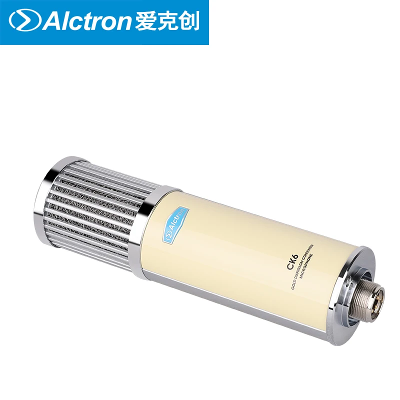 Alctron CK6 высокопроизводительный конденсаторный микрофон с 34 мм большой золотой диафрагмой для веб-каста караоке радио Запись микрофон