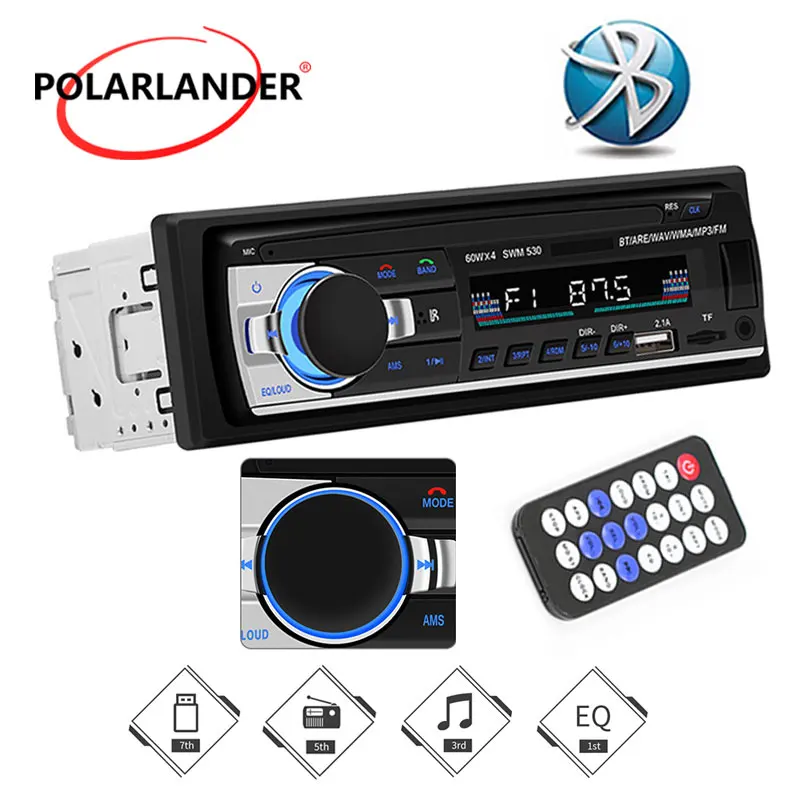 1 Din 4 &quotАвтомобильный Радио MP3 аудио плеер FM дистанционное управление AUX LCD U диск в