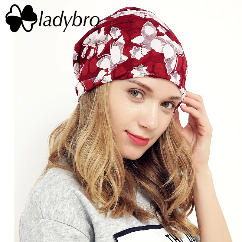 Женские шапки Ladybro облегающая шапка Женская Осенняя кружевная женская бабочка