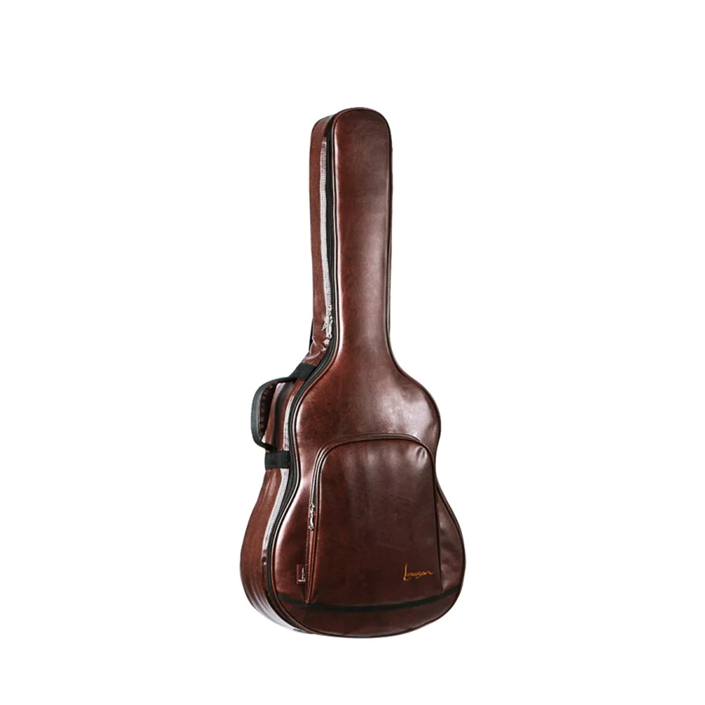 

Утолщенная ударопрочная мягкая из искусственной кожи сумка для акустической гитары, 40-41 дюйм, рюкзак, водонепроницаемая сумка на плечо для ...