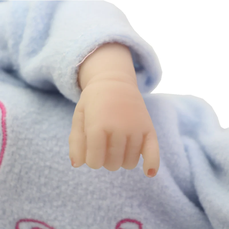 Мини спящие куклы мальчик Полный Силиконовые Винил 11 дюймов реалистичные пупсик