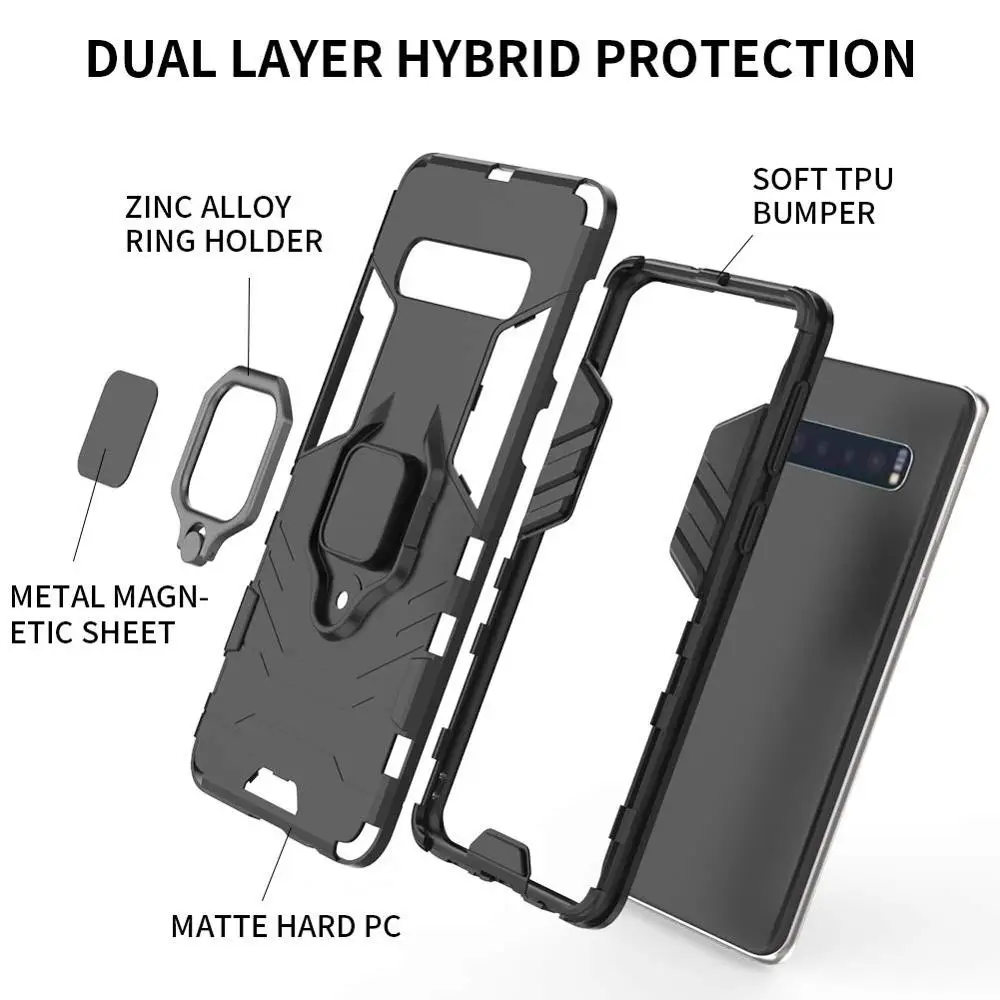 Case For Samsung Galaxy S10 S9 S8 Plus S10e Note 20 9 Cover Ring Kickstand A70 A60 A50 A40 A30 A20 A10 A90 | Мобильные телефоны и