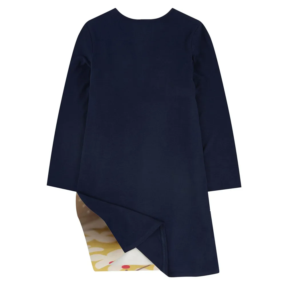 Long Sleeve Girls Dress cat Pattern Costumes Kids Clothes nice Fashion Baby Princess Children Clothing Vestidos | Детская одежда и