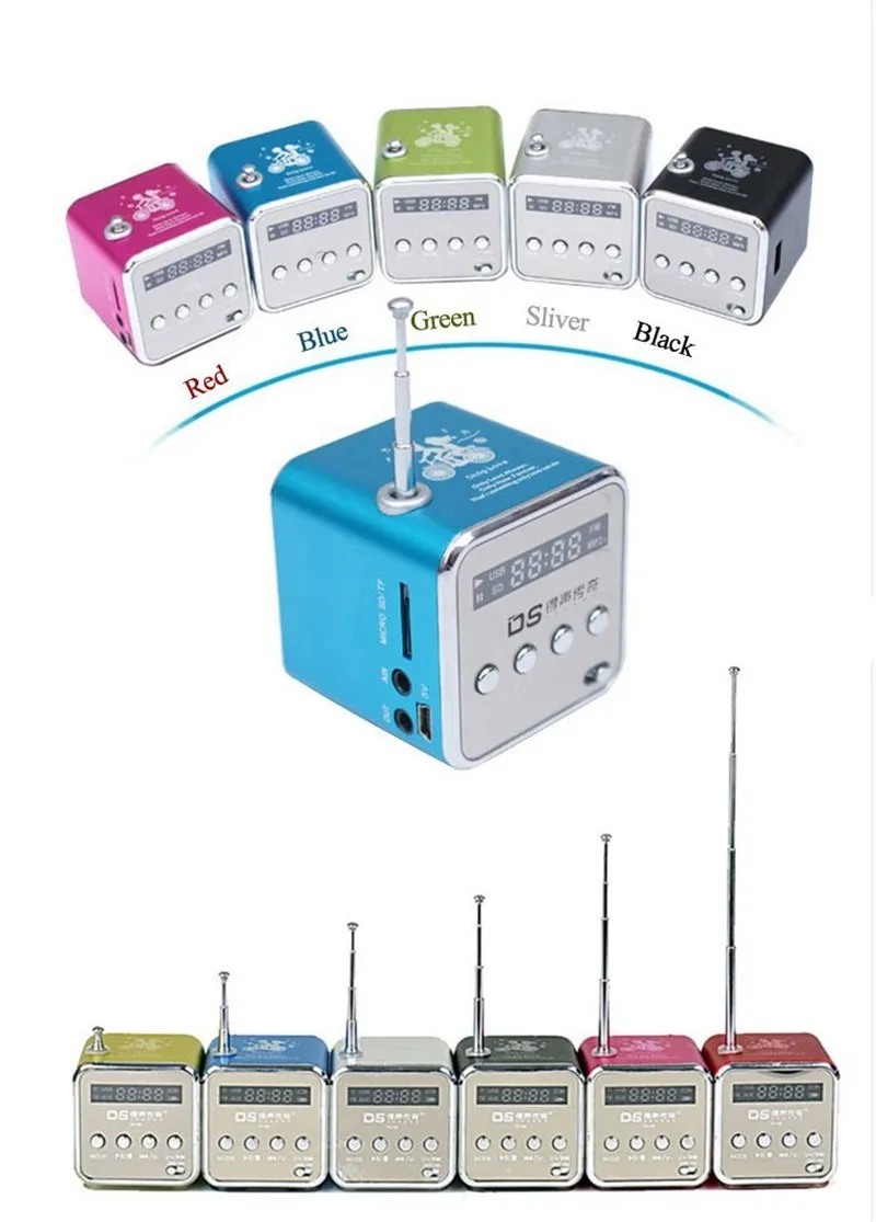 Новый портативный mp3-плеер усилитель с ЖК-экраном карта Micro SD TF USB диск динамик
