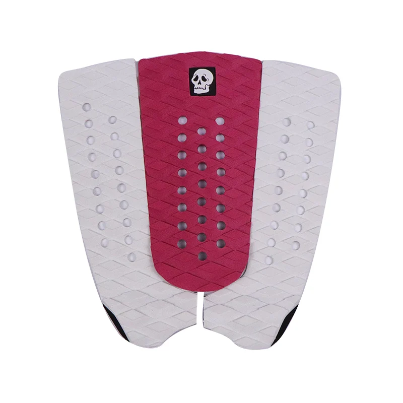 WHITE RED-1 Тяговые колодки-3 шт топают колодки для серфинга и скимборда с клейкой 3М клейкой ручкой все доски - Цвет: WHITE RED-1