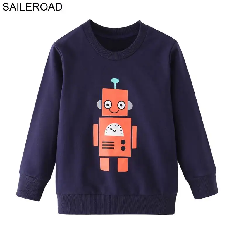 SAILEROAD Толстовка от 2 до 7 лет для мальчика-динозавра с принтом и маленьким мальчиком с длинным рукавом Толстовки осень для детей Top Sudadera para nino - Цвет: 9019 same picture