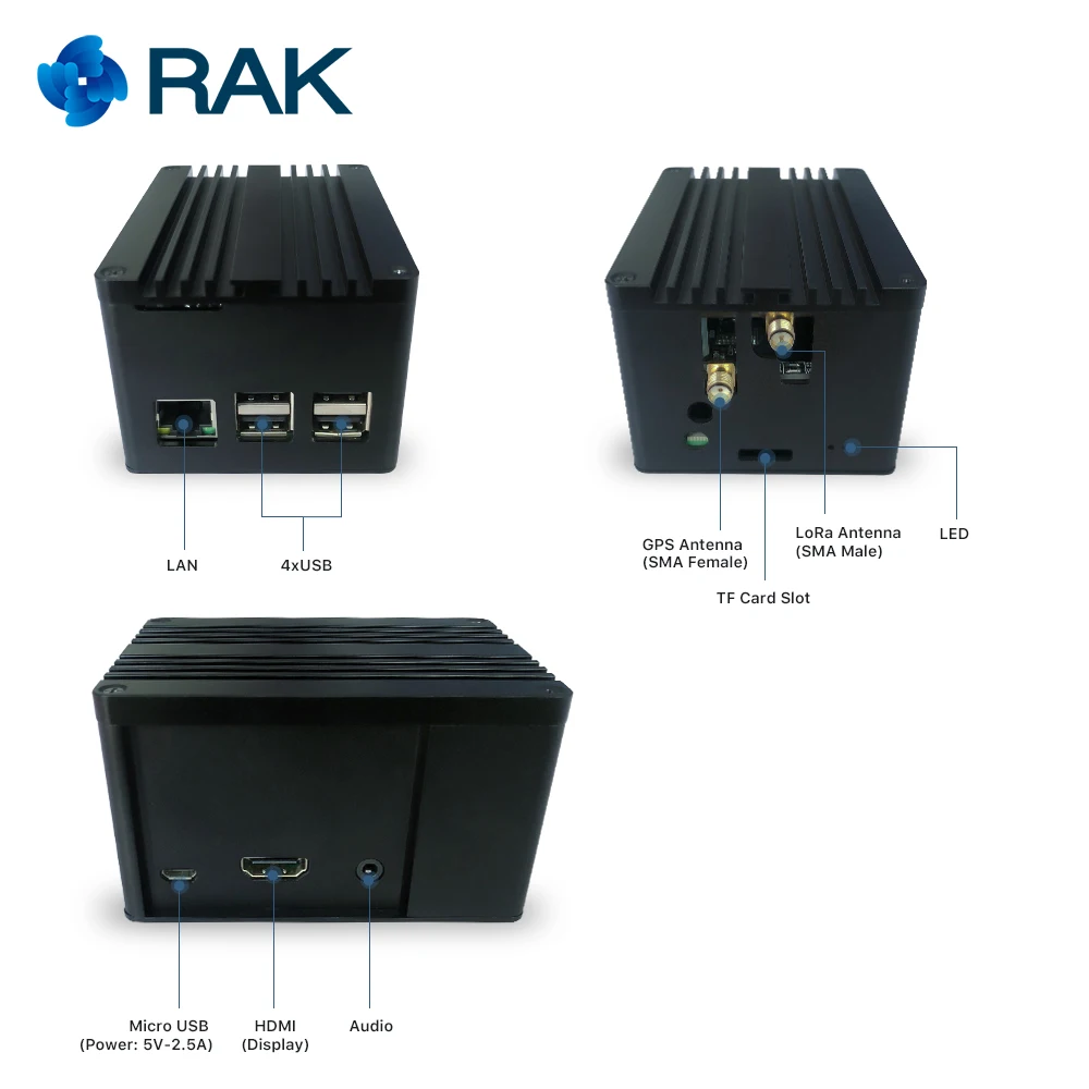 RAK831 Pilot Gateway SX1301 + Raspberry Pi3 gps с полным корпусом для демонстрации | Электроника