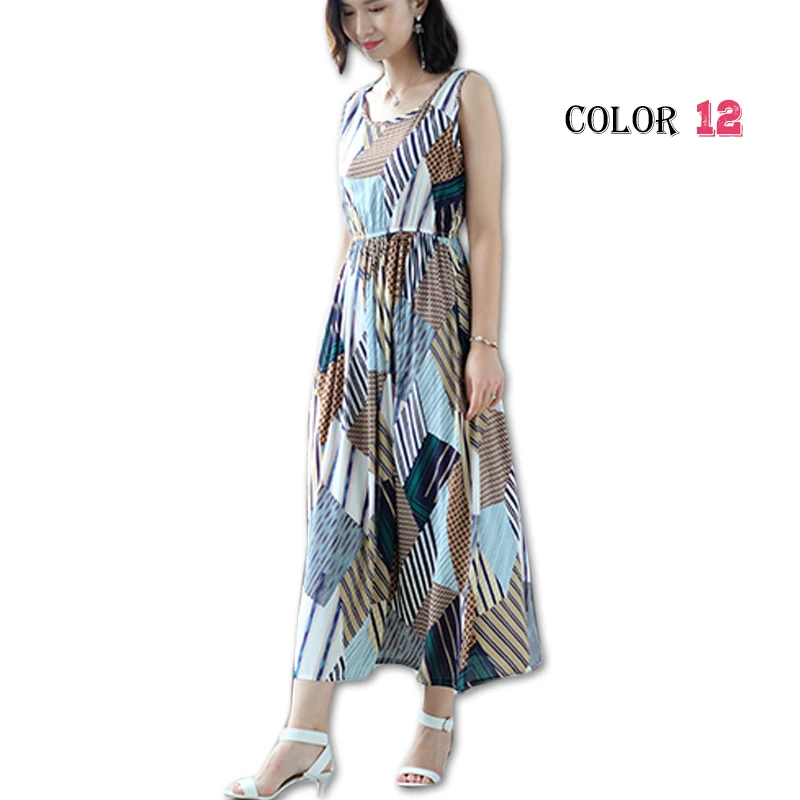 Женское летнее богемное платье, женское Макси повседневное пляжное богемное Хлопковое платье с цветочным рисунком, винтажное длинное женское элегантное Открытое платье