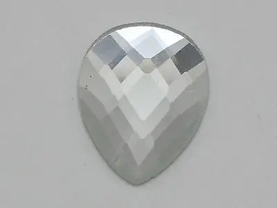 20 прозрачных граненых каплевидных плоских стеклянных кристаллов Стразы