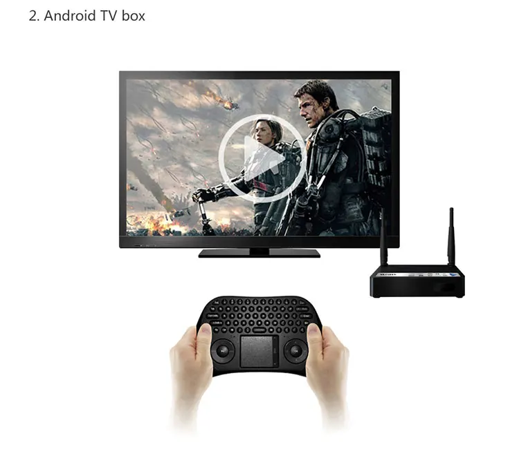 Measy GP800 2,4 ГГц Беспроводная игровая клавиатура умная воздушная мышка Tochpad пульт дистанционного управления для Android tv Box/ноутбука/планшетного ПК