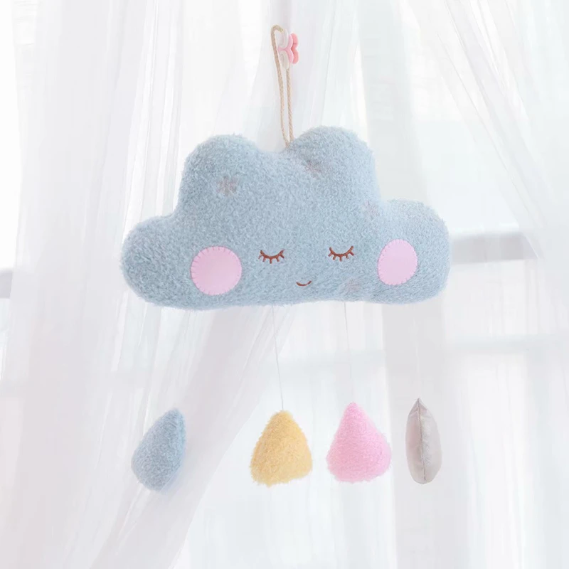 INS Kawaii подвязки красочные облака, месяц плюшевая подушка девочка детская комната украшение кроватки игрушки прекрасный подарок для детей