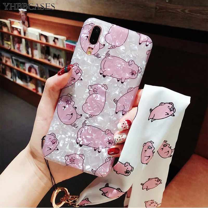 YHBB чехол S мультфильм милые животные Свинья для телефона huawei P20 Pro P10 Plus mate 20 Nova s