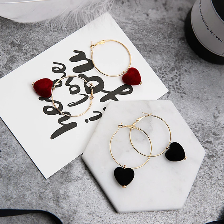 Весна Новый Изысканный Позолоченный Круглый Большой Круг Кулон Сердце Женщины