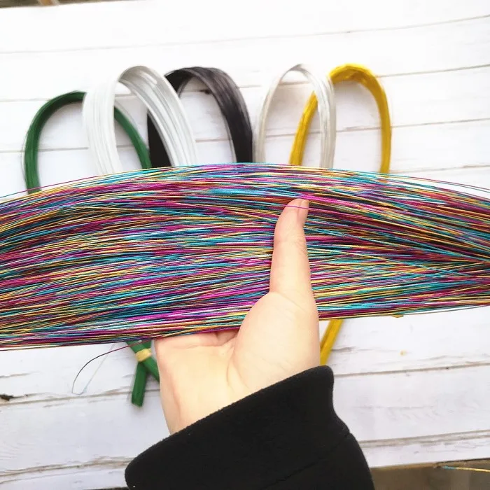 Multicolor 100 шт./лот 22#24#80 см Длина DIY нейлоновый,, цветок железные провода Провод с цветочным рисунком цветочных венков и аксессуары - Цвет: Multicolor