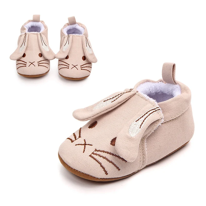 

Spring Baby Shoes Infant PU Girls Boys Shoes Soft Sole Anti-slip Rabbit Pattern Crib Shoes First Walkers Walking Shoes