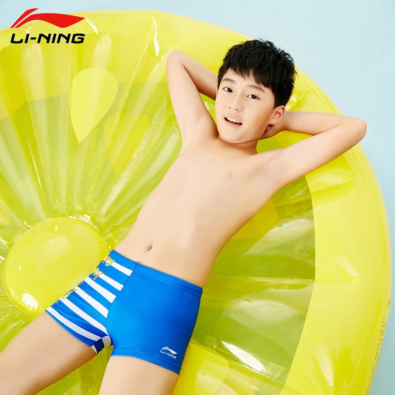 LI NING детский купальный костюм спортивные шорты боксеры для мальчиков