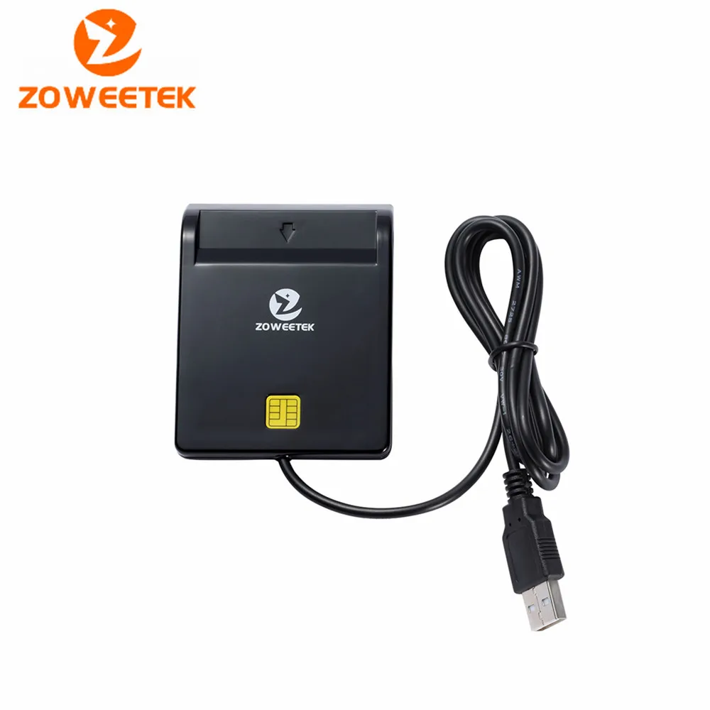 100% оригинал Zoweetek 12026-1 2016 новинка распродажа легко Comm USB считыватель смарт-карт IC