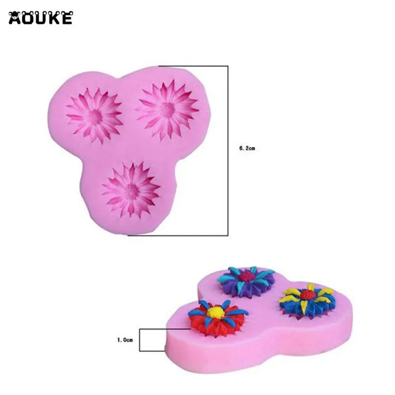 Милые маленькие маргаритки 3D помадка торт Силиконовая форма шоколадные формы
