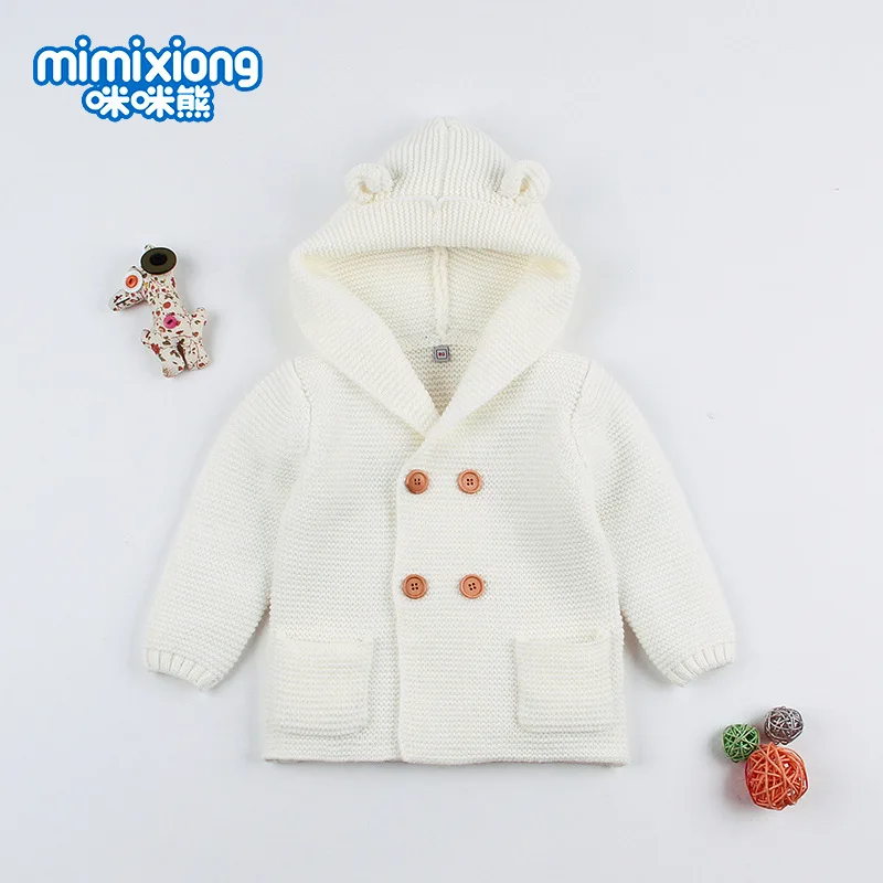 Вязаный кардиган для маленьких мальчиков 2019 зимние теплые детей детские свитера