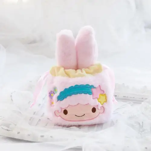 lala 1 шт. мультфильм моя мелодия Две звезды Даффи Медведь Косплей Кролик Плюшевые ничья карман хранения организации сумки - Цвет: lala