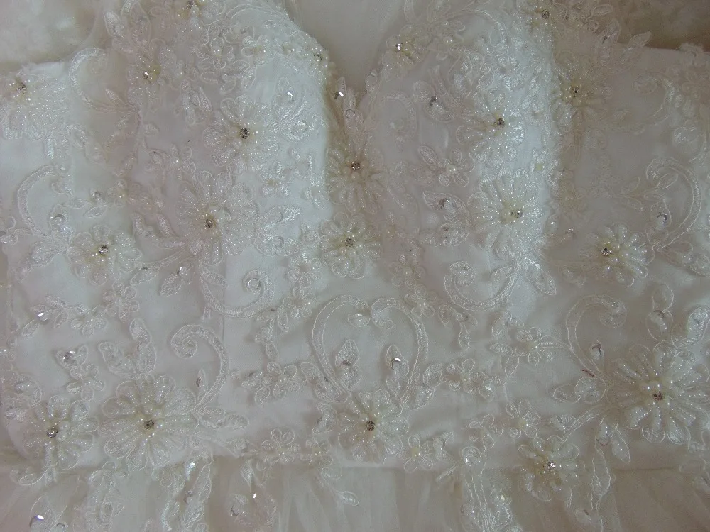 Реальные Vestido де Noiva Высокая Шея Бальное платье Свадебное Платье Из Бисера Люкс