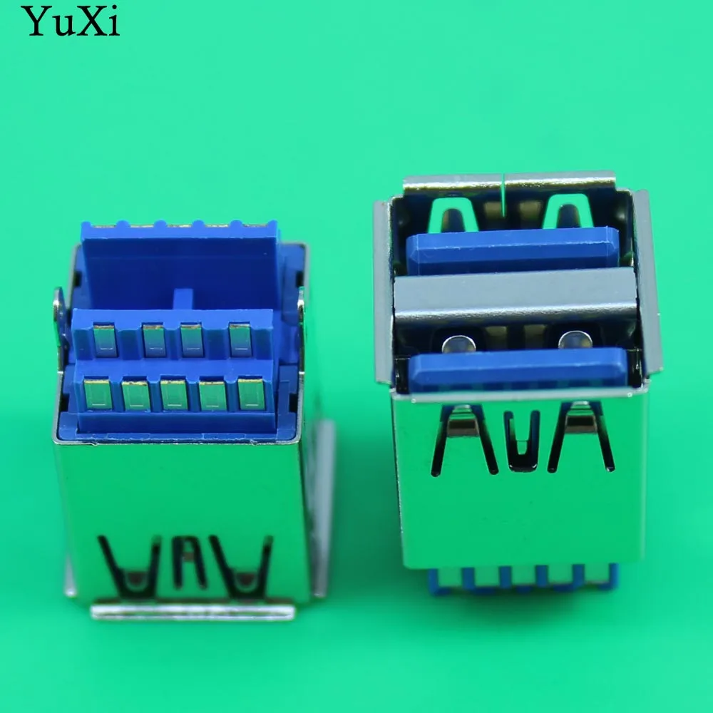 Новый двойной USB разъем YuXi 3 0 двухслойный USB3.0 гнездовой типа AF|usb af|usb double femaleusb female |