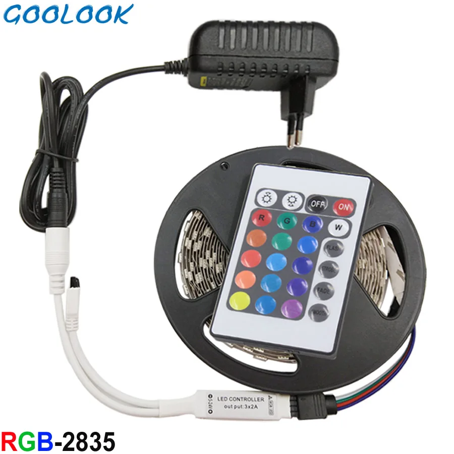 5 м 2835 Светодиодная лента RGB Светодиодная лента e светильник DC 12 В наружный светильник ing tiras светодиодный для Рождественского украшения CE
