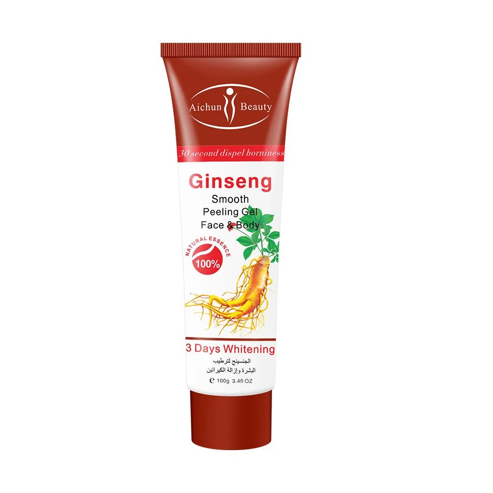 Ginseng 100 г пилинг очищающее средство для лица Натуральный Отшелушивающий отбеливание и осветление средство для отшелушивания для лица пилинг-скраб гель может падение TSLM2 - Цвет: Ginseng