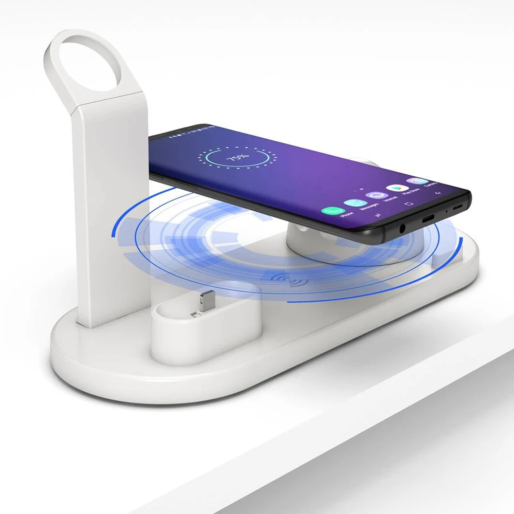 3 в 1 Беспроводное зарядное устройство Подставка для Apple iWatch AirPods Android IOS мобильные