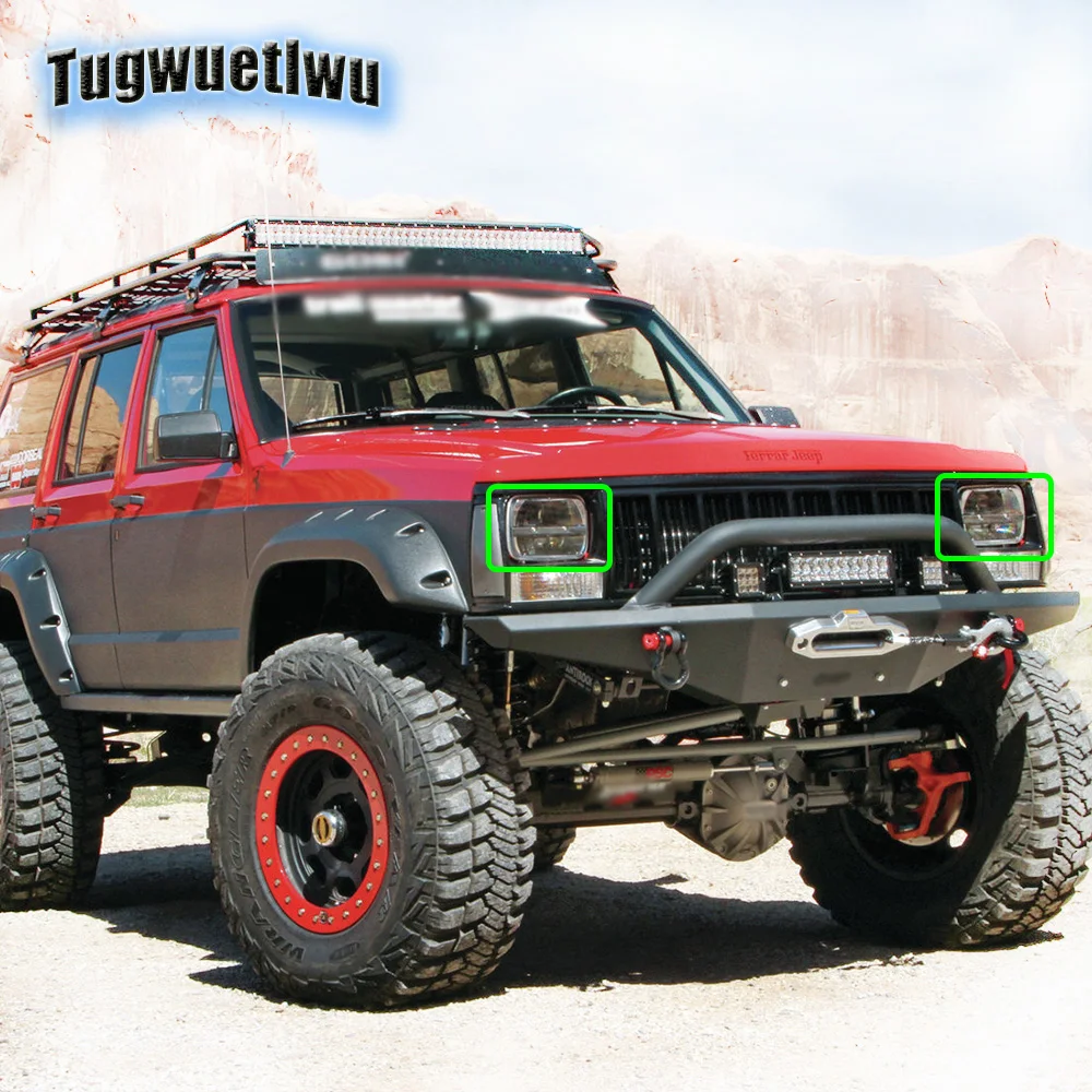 Светодиодный ные прямоугольные фары 5x7 7x6 дюймов светодиодный для Jeep Wrangler GMC Savana