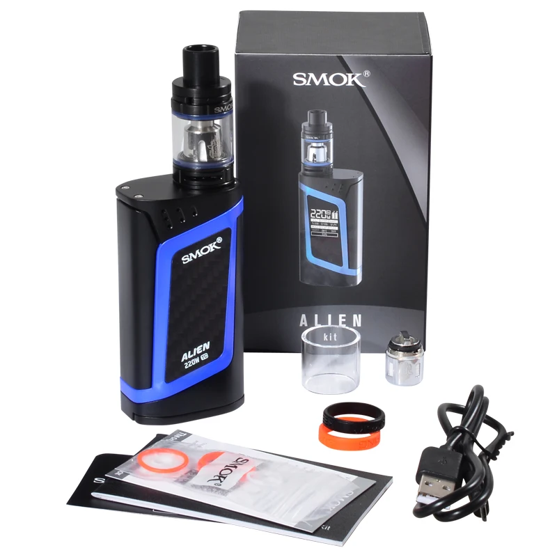 Оригинальный Smok чужой комплект с 3 мл TFV8 детский танк распылитель и 220 Вт коробка