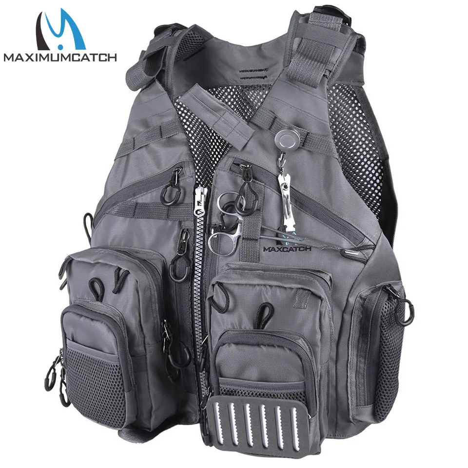 Maximumcatch Fly Fishing Vest регулируемые пакеты с карманами и съемные плавающие подушки