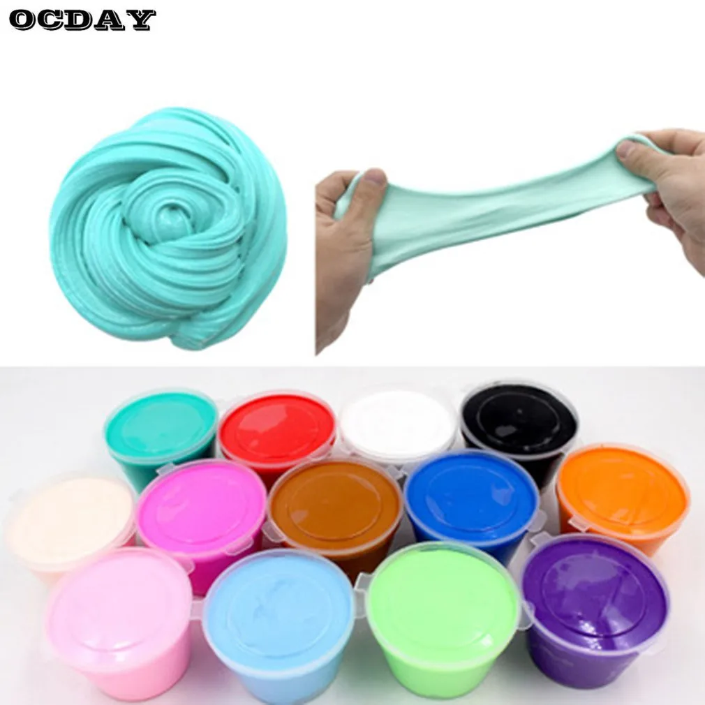 DIY 3D пушистая пена глина слизи мягкий хлопок слизи Мяч Комплект без буры ремесло грязи Игрушка снятие стресса слизи светильник Лепка для детей, пластилин игрушка