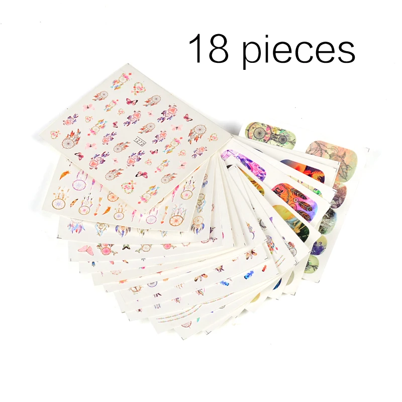 Набор летних наклеек для ногтей Ловца снов 18 различных дизайнов|Стикеры и