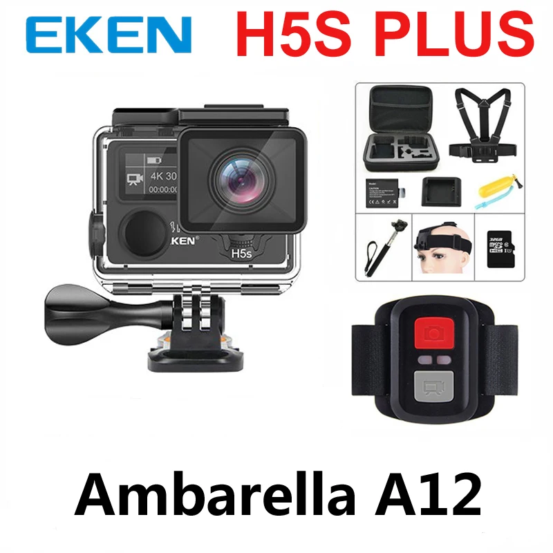 Экшн камера EKEN H5S Plus A12 Ultra 4K 30 кадров в секунду Wi Fi м водонепроницаемая 1080p