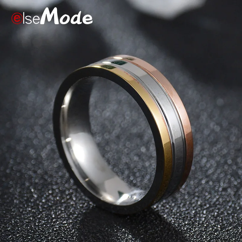 ELSEMODE классическое кольцо на палец для вечерние 3 круглых розового золота