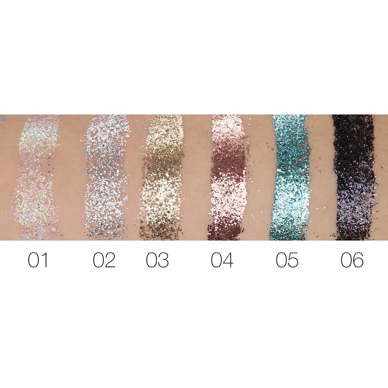 UCANBE Brand Polarized Highlighter Gel Eyeshadow Face Body Glitter Paste Cream Makeup Dimond Shine Hair Paint Cosmetic for Party