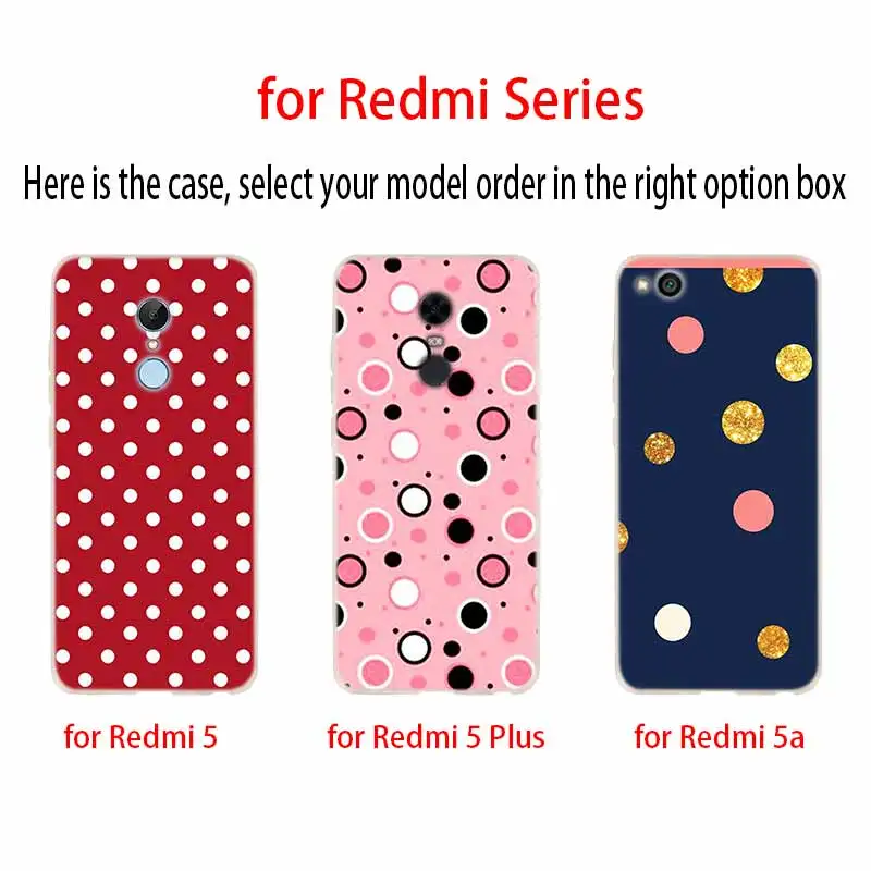 Чехол в горошек для Xiaomi Redmi Note 10 9 8 7 6 5 Pro Max 10S 9S 9T 8T note10 | Мобильные телефоны и
