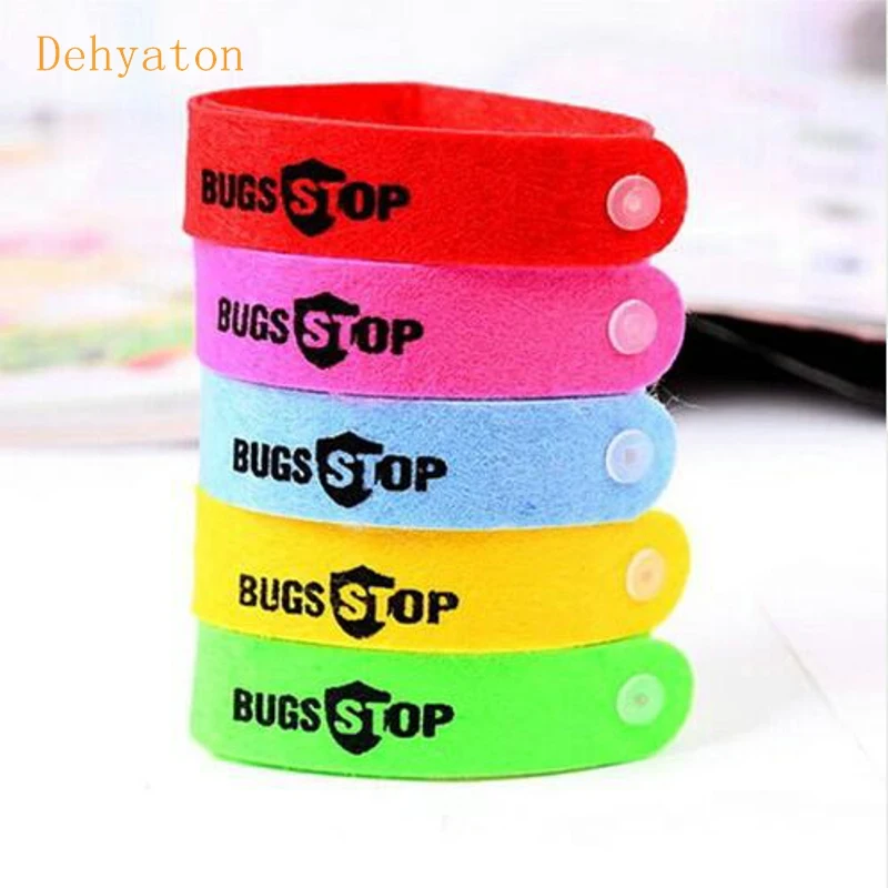 Браслет репеллент от комаров тканевый браслет для отпугивания насекомых детей и взрослых случайный цвет 2