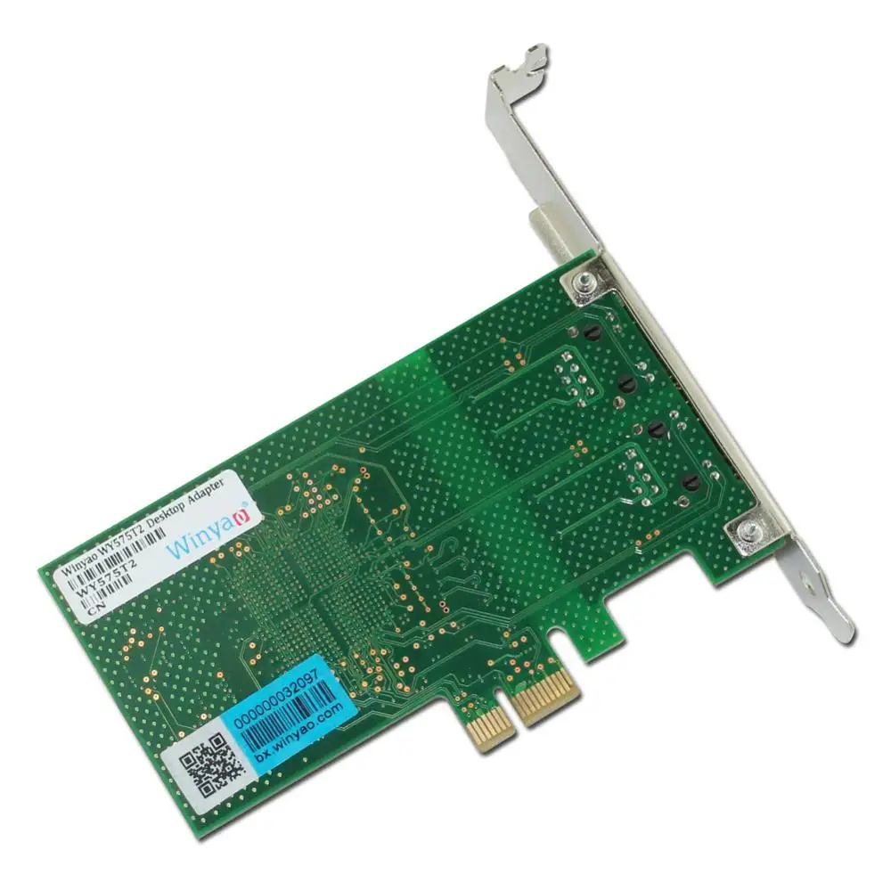 Winyao WY575T2 PCI-E X1 Двухпортовая гигабитная Ethernet Сетевая карта 10/100/1000 Мбит/с LAN адаптер