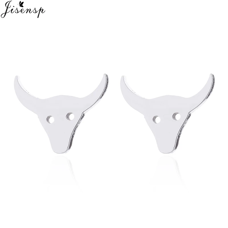 Jisensp новые милые серьги гвоздики в виде коровы из мультфильма сделай сам