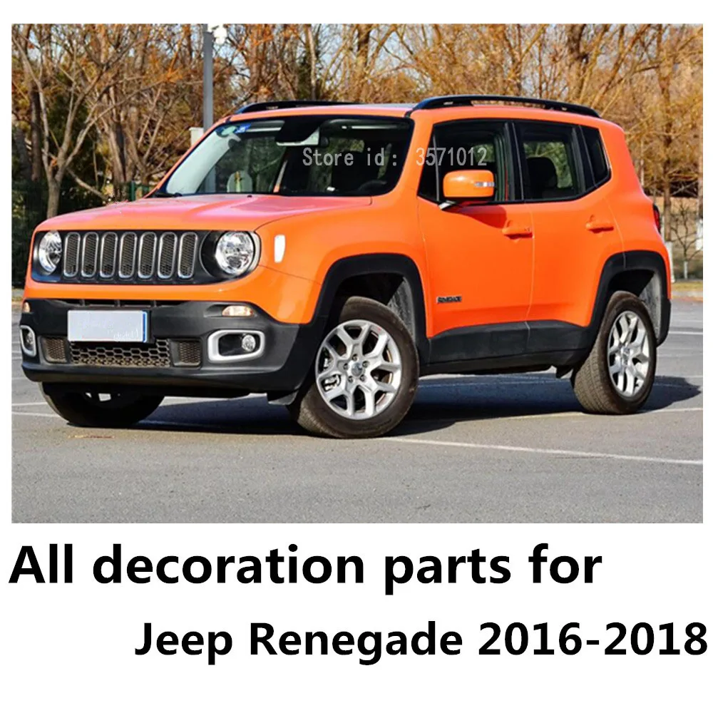 

For Jeep Renegade 2016 2017 2018 2019 2020 Body Navigation Pannel Central Frame GPS Lamp Molding Middle Matte Cover Stick Hoods