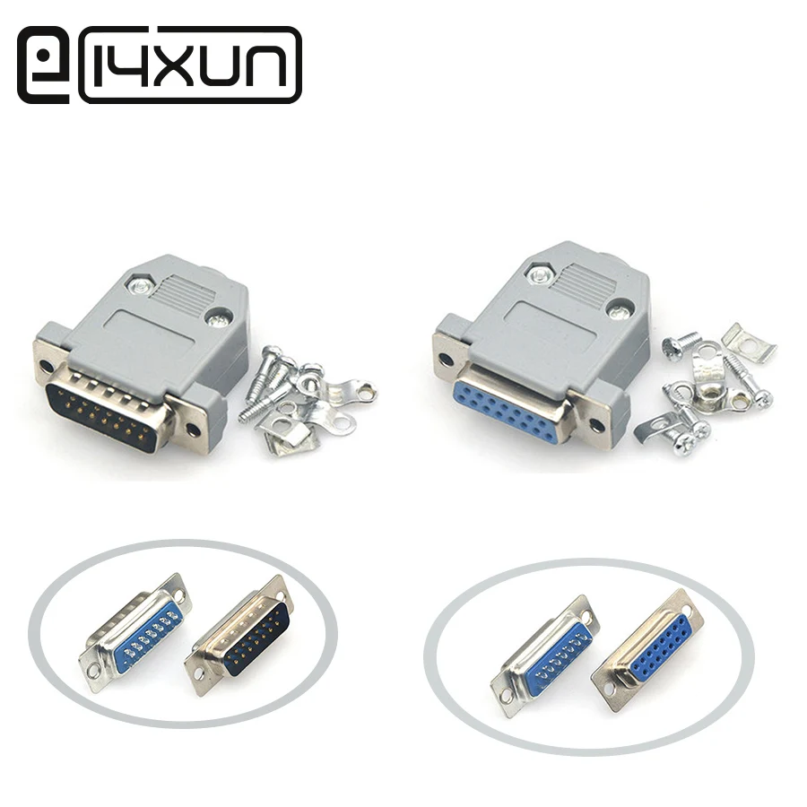 EClyxun 1 шт. DB15 15P 2 ряда параллельный адаптер порта VGA штекер гнездовой разъем