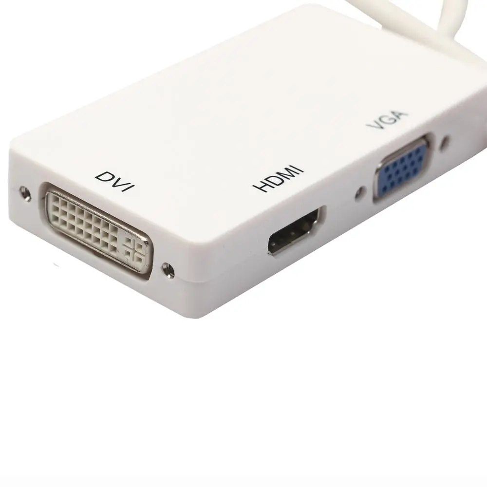 Mini Display Port MINI DP Male To HDMI DVI VGA Женский адаптер конвертер кабель 3 в 1 Thunderbolt для Apple MacBook