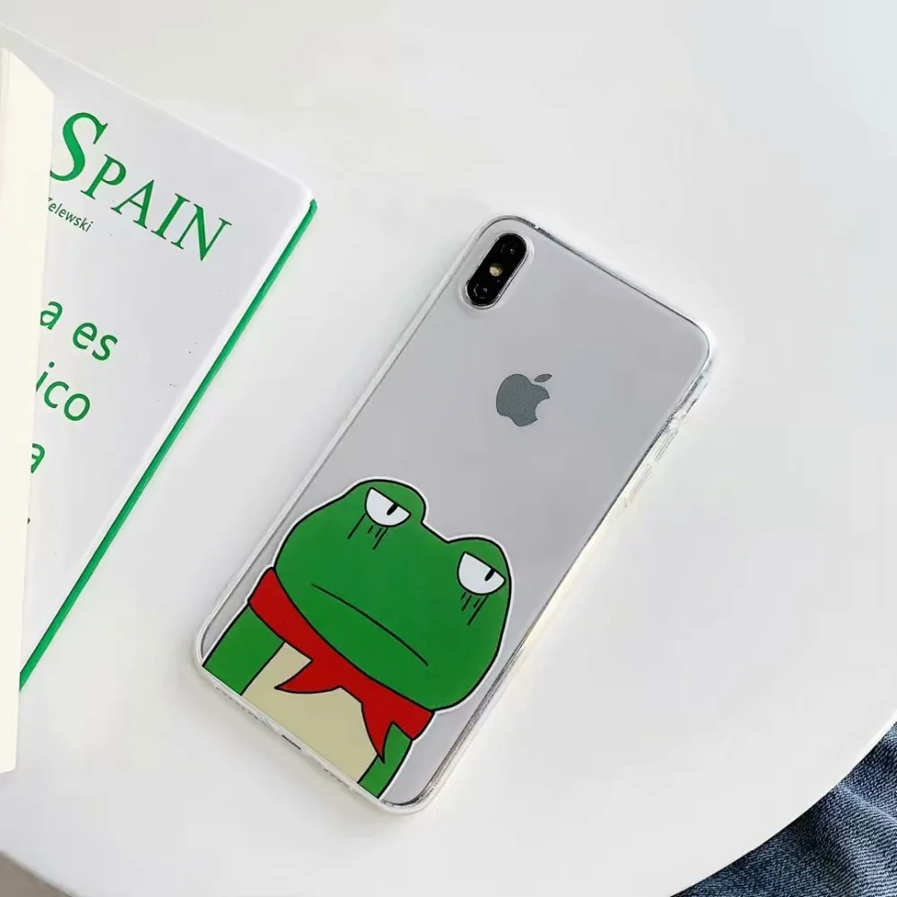 ORYKSZ мультфильм лягушка чехол для телефона iphone XS Max XR X 6 S 7 8 плюс ультратонкий из